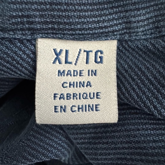 Tommy Bahama Navy Silk Tropical Button Down Shirt Michigan M Logo XL - Picture 5 of 8